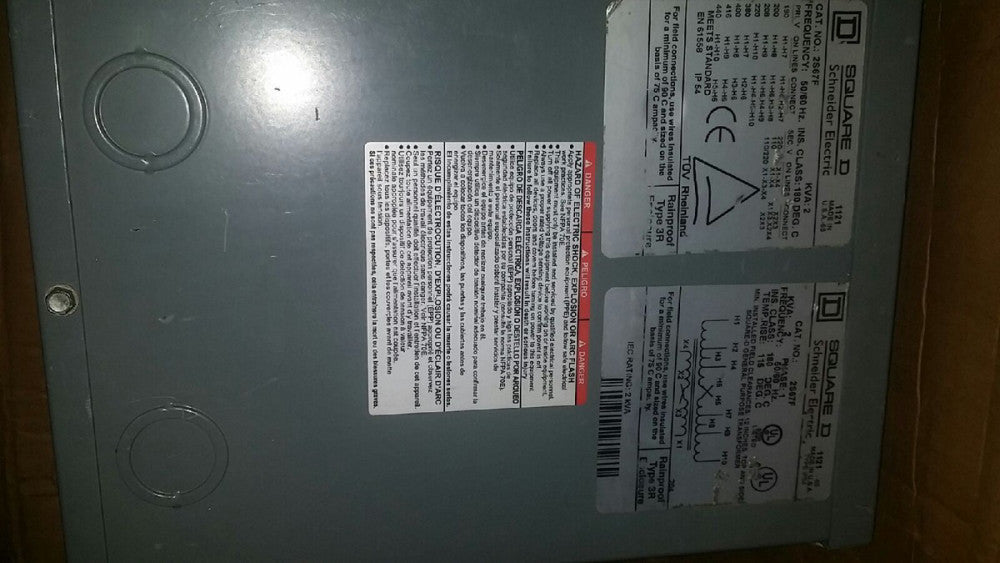 Schneider Electric Square D 2S67F Transformer 2 Kva  (FAST FREE SHIPPING)