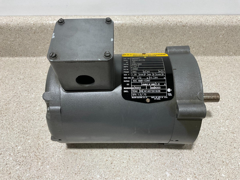 Baldor KM3457 .33HP, 3450RPM NEW