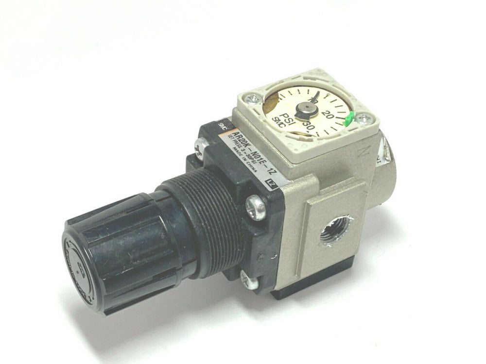 SMC AR20K-N01E-1Z Pneumatic Pressure Regulator 3-30 PSI