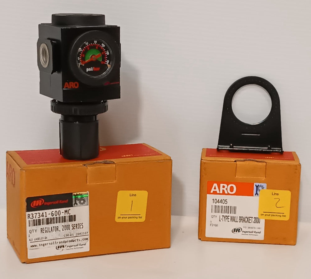 Ingersoll Rand R37341-600 ARO Regulator, 2000 Series, 104405 L-Type Wall Bracket