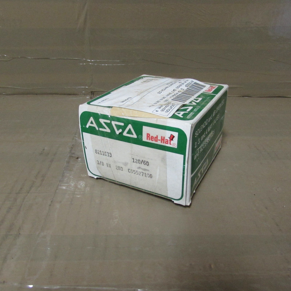 ASCO REDHAT, 8211C33, 3/8" NPT 2-WAY SOLENOID VALVE, FACTORY SEALED! MAKE OFFER!