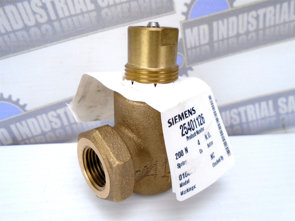 Siemens - 254-01126 - 1/2" - 2 way - N/O FXF BRZ - valve only, NO ACTUATOR (NEW)
