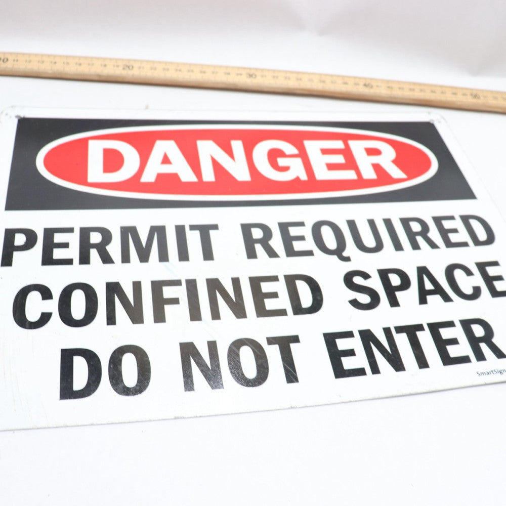 Danger - Permit Required Confined Space Do Not Enter Or Remove Cover Sign 10x14"