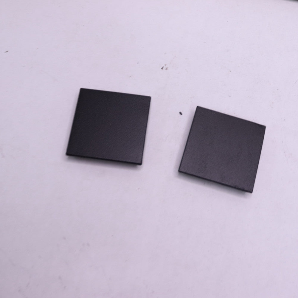 (2-Pk) Flat Caps Die Cast Aluminum 2" x 2" Black EPN-2462