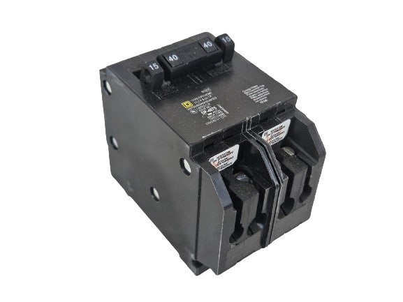 Square D HOMT1515240 (2) 15A 120V, (1) 40A 240V Triplex Circuit Breaker
