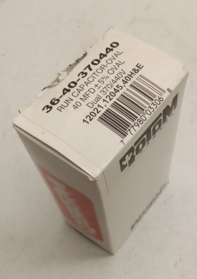 Rotom Canada 36-40-370440 Run Capacitor-Oval 370/440V
