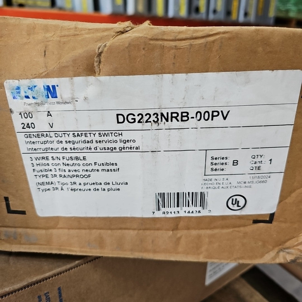 Eaton DG223NRB-00PV 100 Amp Connector 100A 240V