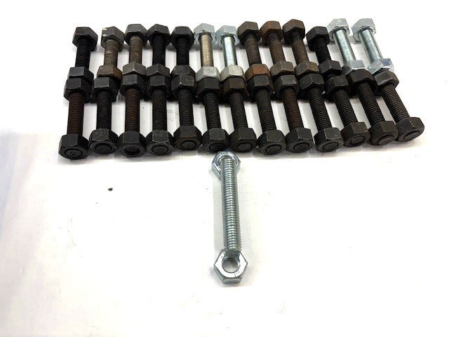5/8 IN-11  FULLY THREADED STUDS WITH 2 HEX NUTS (27 SETS)
