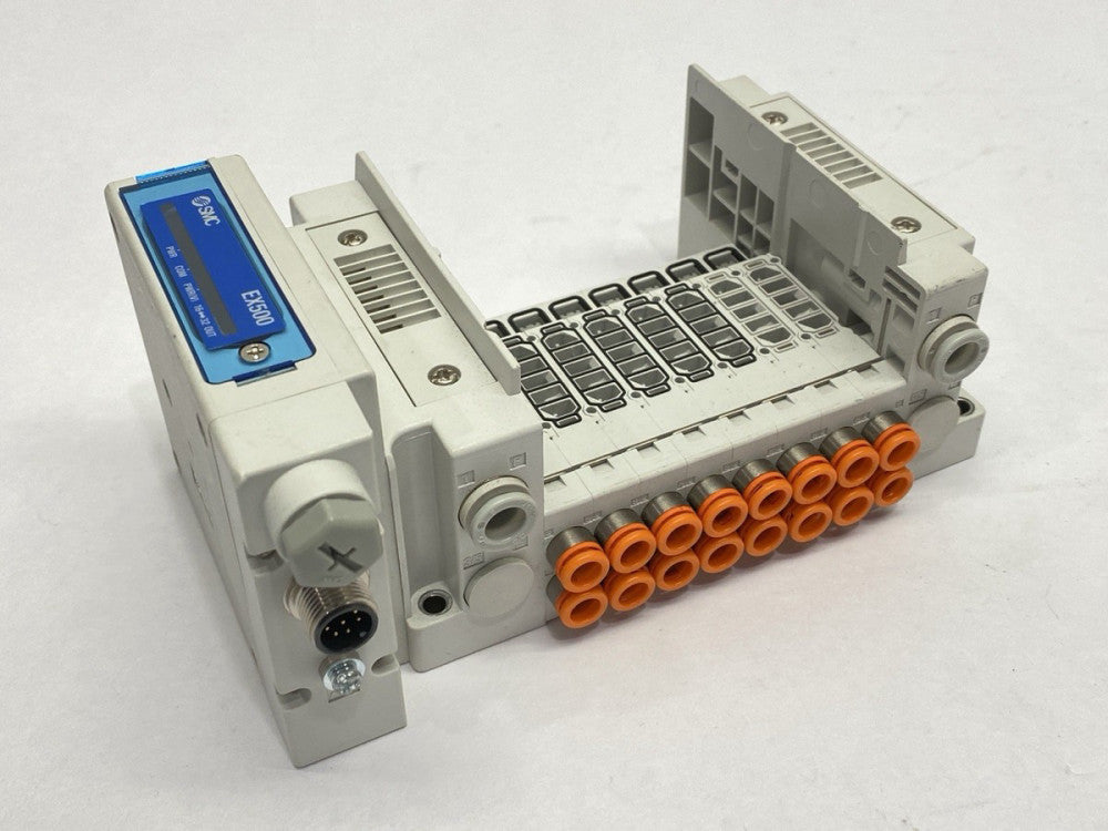 SMC SS5Y3-10SA3N-08BS-N7 Pneumatic Valve Manifold 8-Station EX500-S103