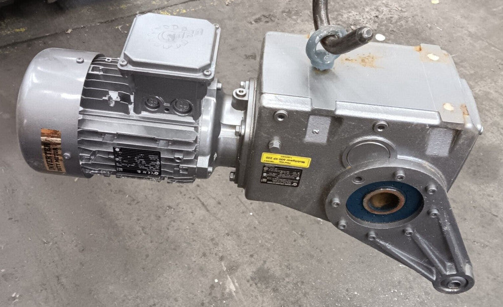 NORD 2 HP GEARBOX 58.25:1 RATIO 208-230/460 VAC 3-PHASE 4449 IN LBS SK90L/4CUS