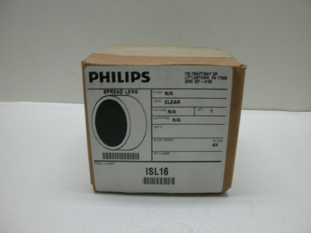 PHILIPS ISL16 GLASS SPREAD LENS CLEAR NEW IN BOX