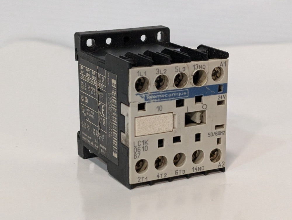 Telemecanique LC1K-0610-B7 Contactor 24V, 50/60Hz, DIN-rail compatible