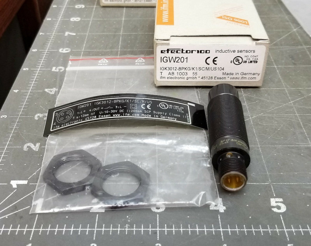 IFM Efector IGW201 Inductive Proximity Switch IGK3012-BPKG/K1/SC/M/US104 [OFB5]