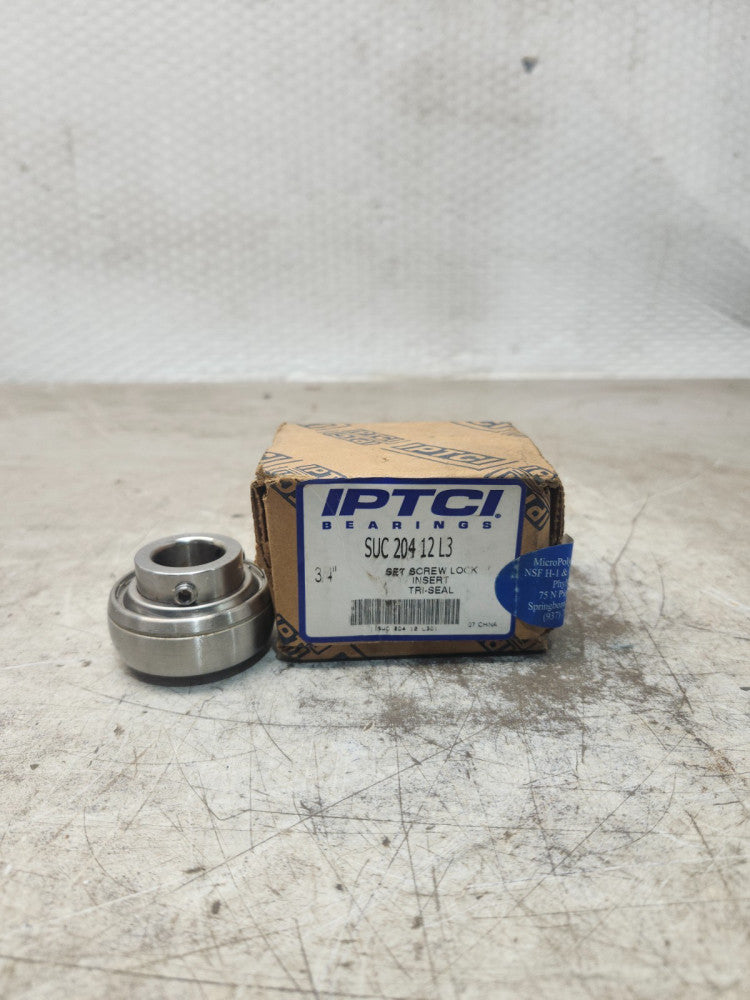 NEW IN BOX IPTCI LOCK BALL BEARING INSERTS 3/4'' SUC 204 12 L3