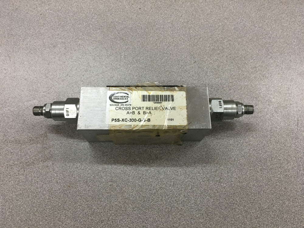 NEW NO BOX CONTINENTAL HYDRAULICS CROSS PORT RELIEF VALVE P5S-XC-300-G-S-B