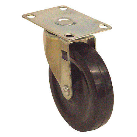 Zoro Select P5s-R040g-12 Plate Caster,130 Lb. Load Rating,Swivel