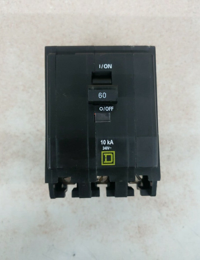 1) New Old Stock! Square D QOB360 3 Pole 60A Circuit Breaker - Fast Ship W#