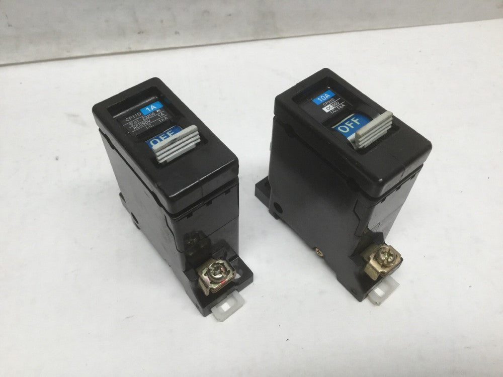FUJI Electric CP31D 1A 1 AMP & 10A 10 AMP Circuit Breaker / Protector