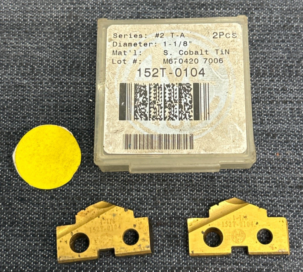 ALLIED MACHINE DRILL INSERT 152T-0104  DIAMETER 1-1/8" SERIES #2 T-A  LOT OF 2