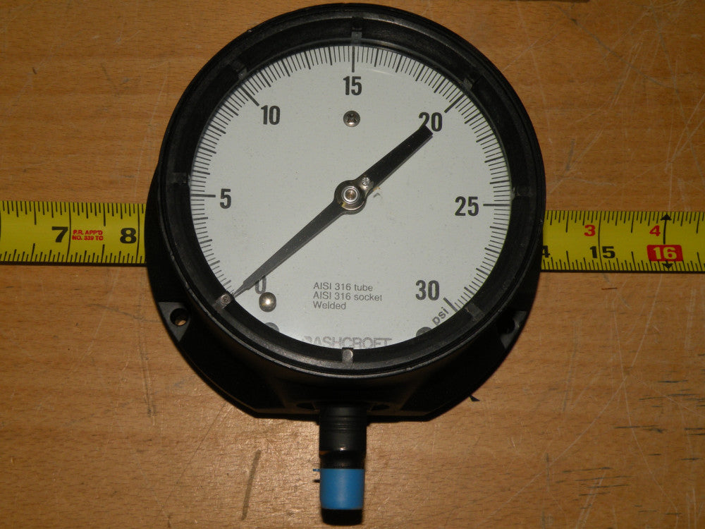 ASHCROFT DURAGAUGE 45 1379 SS 02L 30 PSI 4-1/2"