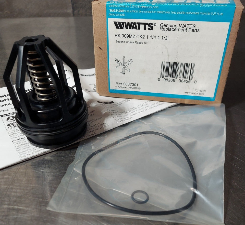 GENUINE - Watts 0887301 RK 009M2-CK2  1-1/4 -  1-1/2 Second Check Repair Kit 