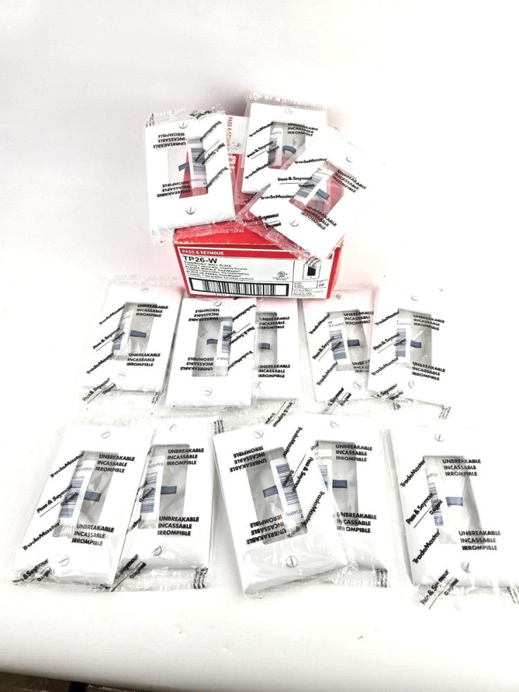 13pcs Legrand P&S  TradeMaster Single Gang Decora Wall Plate in White TP26-W