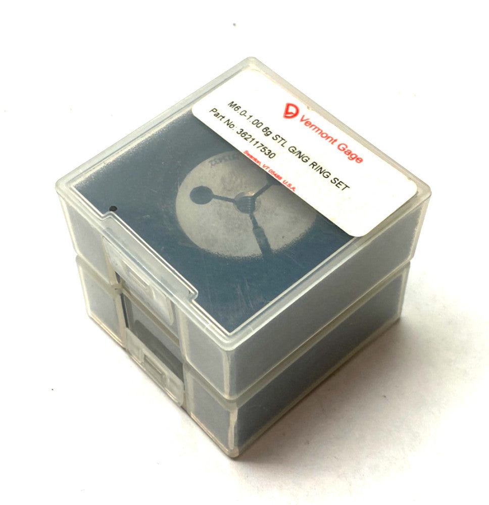 Vermont Gage 362117530 Threaded Ring Gauge Set M6.0-1.00 6g STL G/NG