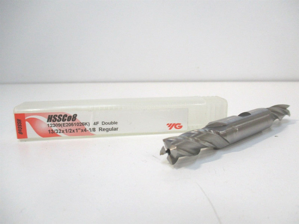YG-1 (12309) 13/32" x 1/2" x 1" x 4-1/8" OAL HSS 4-Flute RH DE Square End 