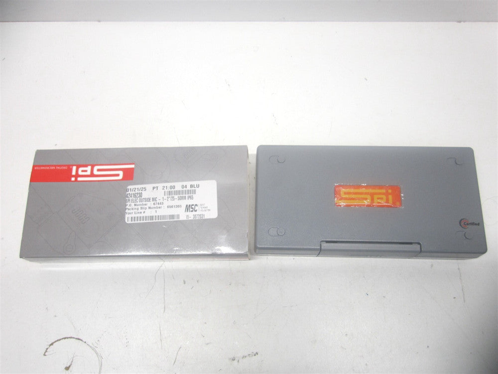 SPI (MS170221002) IP65 Carbide-Tipped Face Electronic Outside Micrometer 