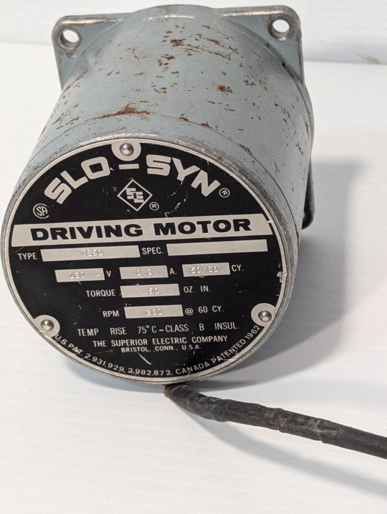 Superior Electric T950 Slo-Syn Stepping Motor, 120v, 0.3A, 200rpm 