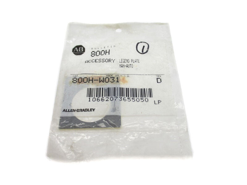 ALLEN BRADLEY 800H-W031 SER. D NSMP