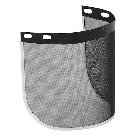 Pip 251-01-7701 Face Shield Visor, Black Visor, Steel Mesh