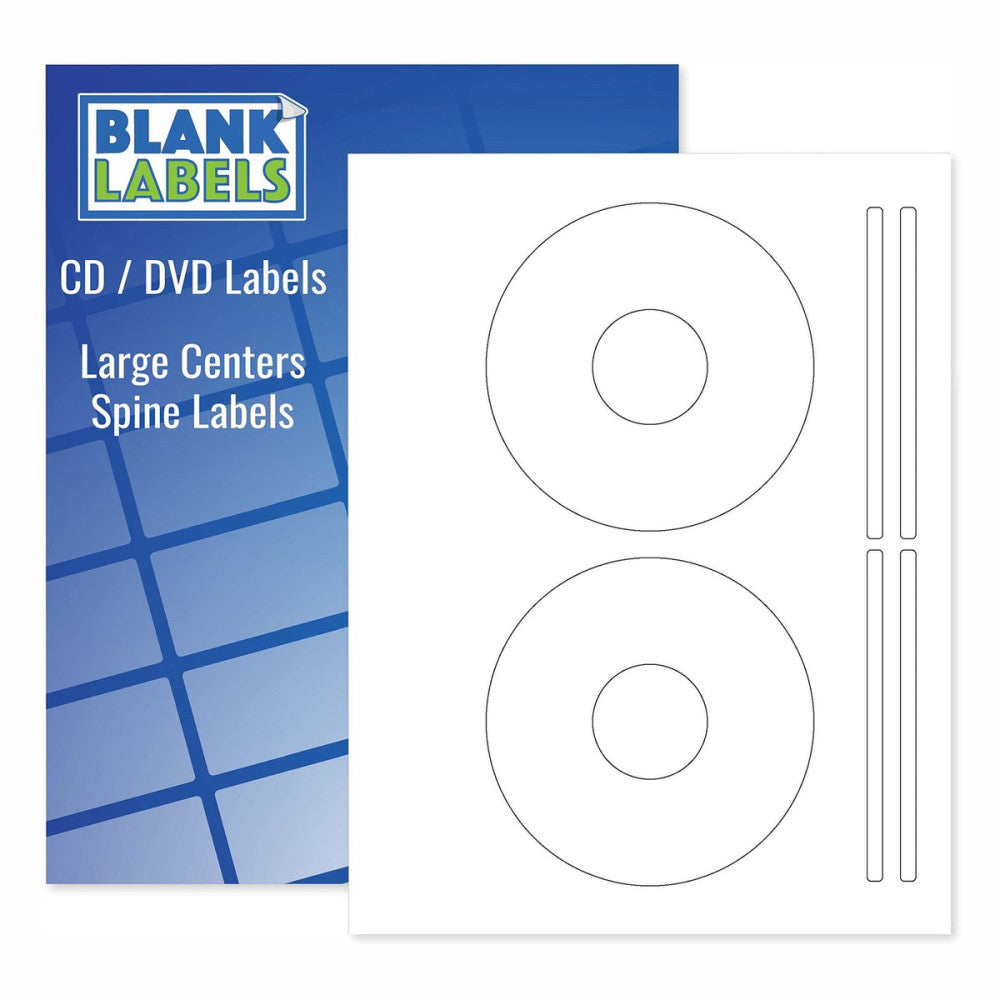 CD/DVD Label, 5931 Template Compatible Permanent White Matte Label, Inkjet an...