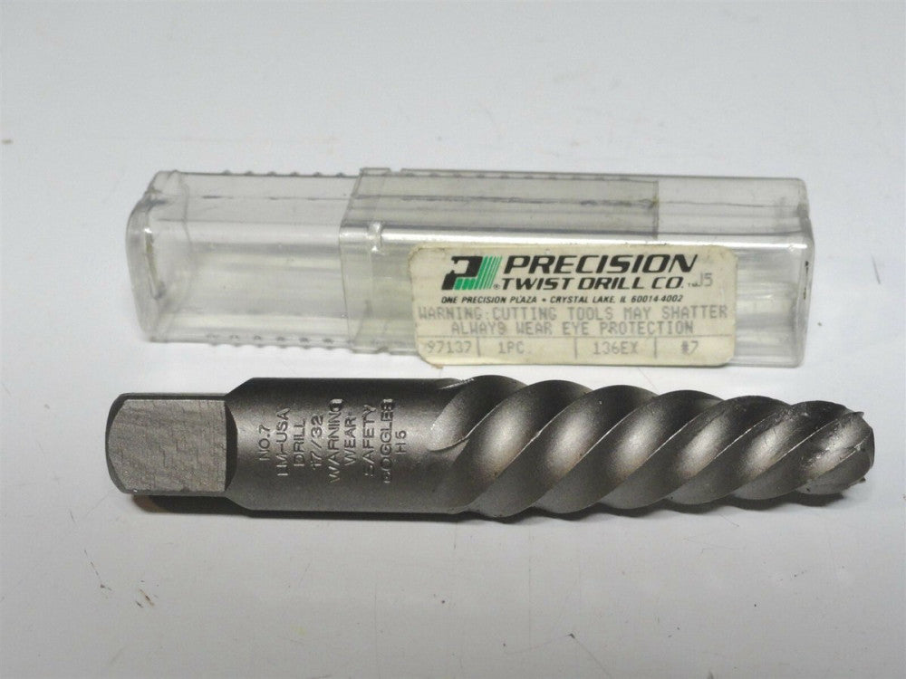 PRECISION TWIST DRILL - 97137 136EX - SCREW EXTRACTOR - 17/32 #7 (NEW) EZY-OUT