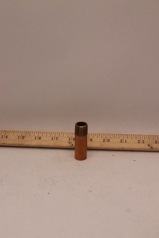 Threaded Nipple Red Brass 1/2" x 2"
