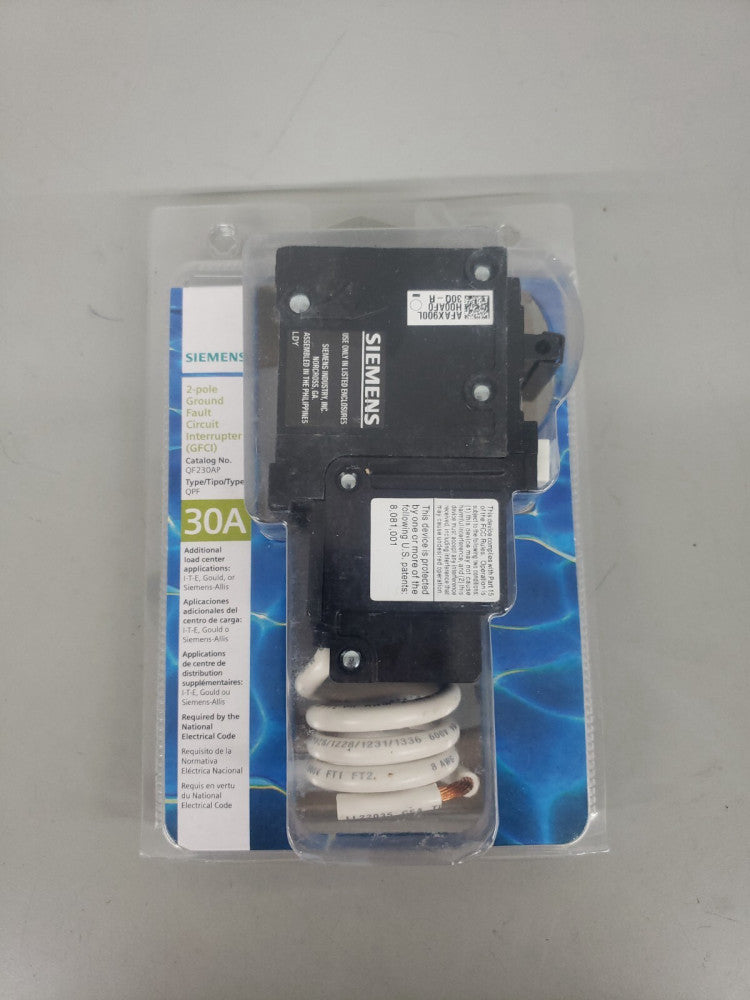 Siemens QF230AP 30 Amp 2 Pole 120/240V Ground Fault Circuit Interrupter