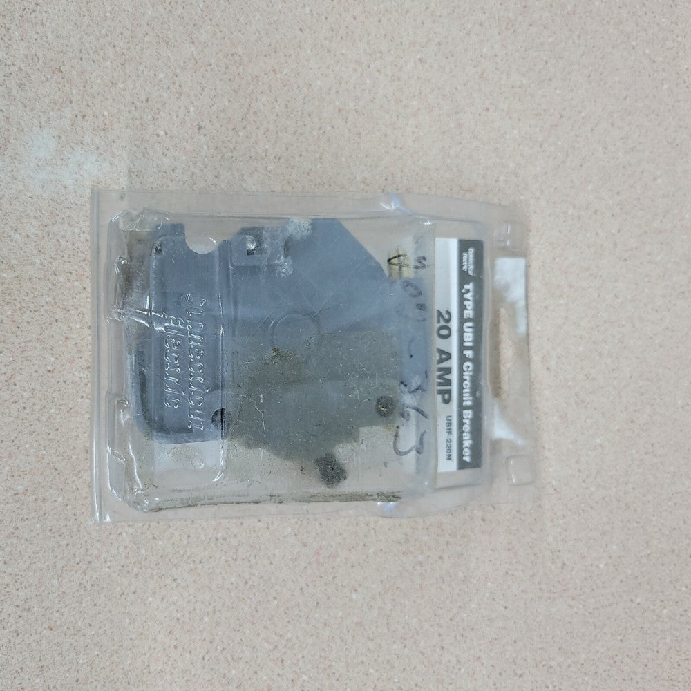 NOS Connecticut Electric 20 Amp Type UBIF-220N Thick Double Pole Circuit Breaker