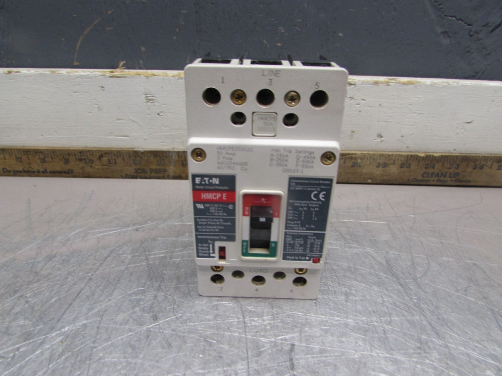 EATON HMCPE050K2C , CIRCUIT BREAKER, 3P/ 50A/480V, CLEAN! MAKE OFFER!