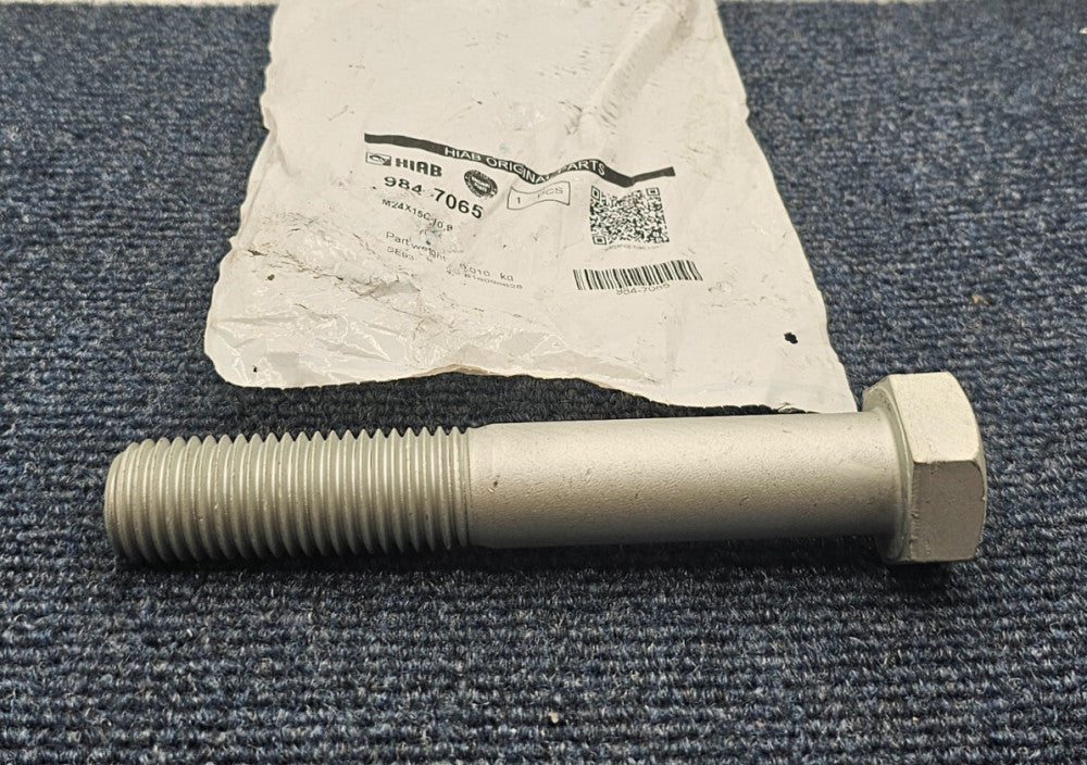 HIAB 984-7065 M24 X 150 ZINC CLASS 10.9 HIGH TENSILE HEX BOLT