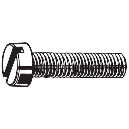 Zoro Select U51120.025.0100 1/4"-20 X 1 In Slotted Pan Machine Screw, Plain