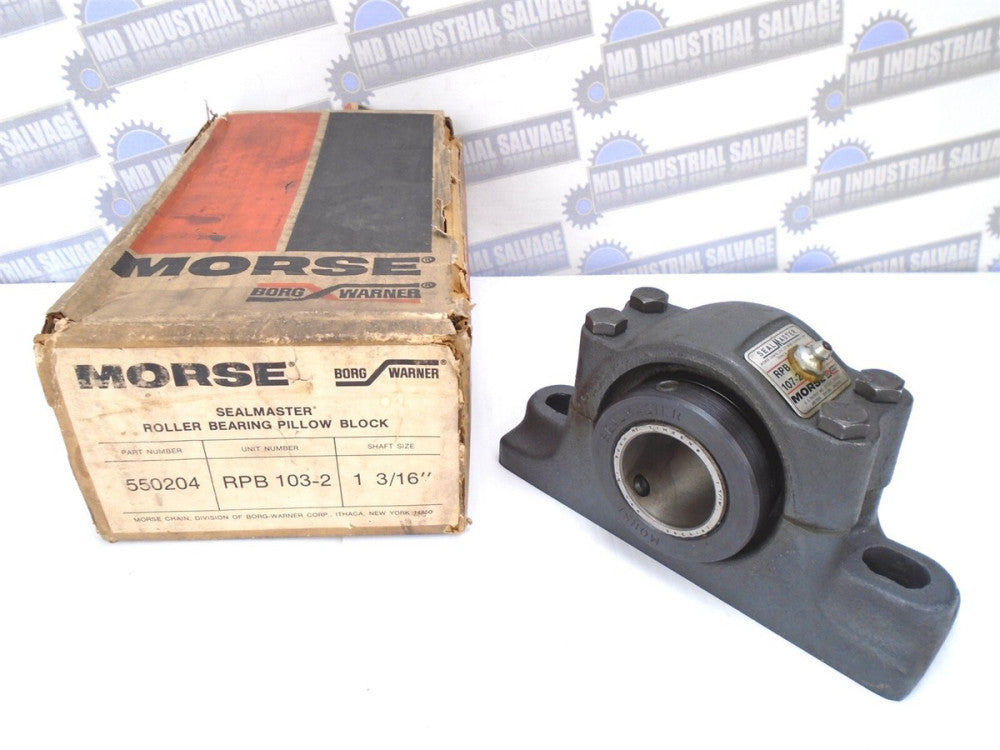 SEALMASTER - RPB103-2 - 1-3/16" (1.188) ROLLER BEARING PILLOW BLOCK - 550204 New