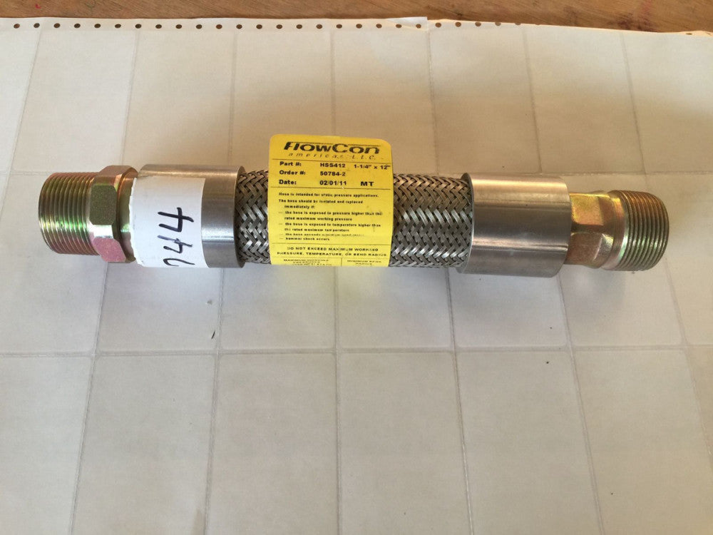 FlowCon 1 1/4" x 12" Flexible 300PSI Hose ASSY # HSS412