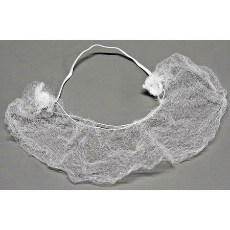 Cellucap Bn-500 Beard Cover, Nylon, 20 In Dia., White, Universal, 1000 Pk