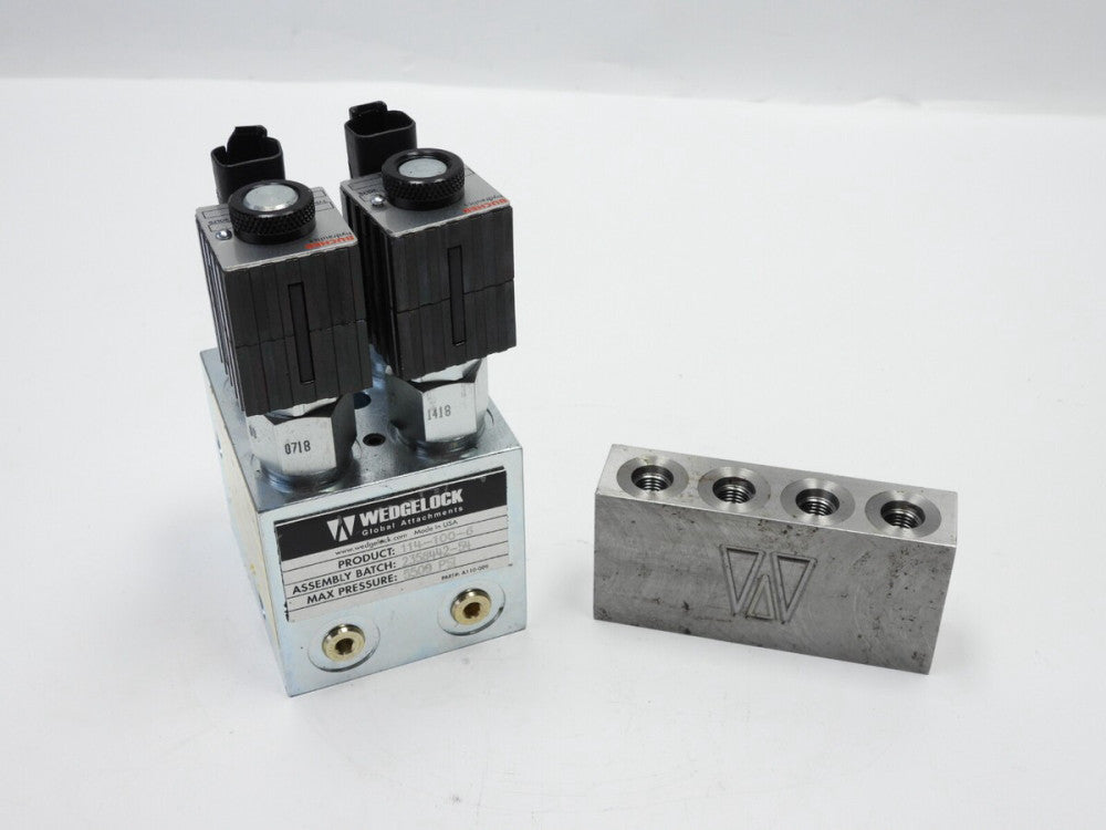 Wedgelock 114-100-6 2358442-54 Hydraulic Manifold with Solenoids