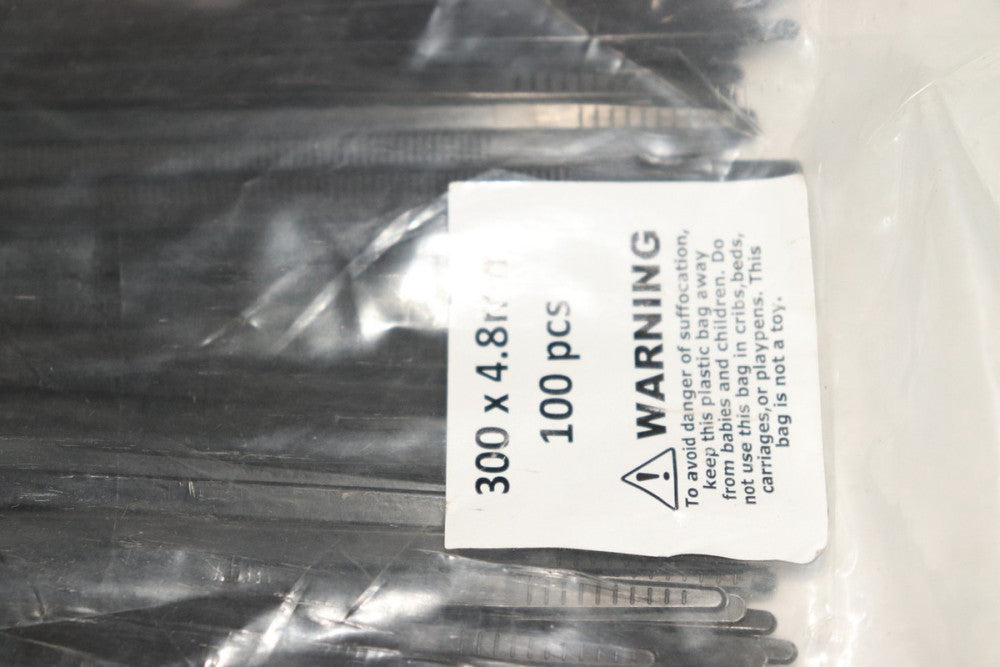 (100-Pk) Cable Ties 300 x 4.8mm AC36376