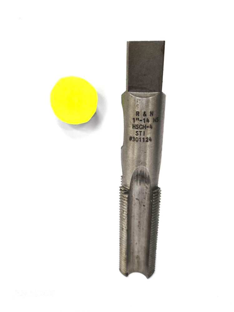 R & N STRAIGHT FLUTE BOTTOMING CHAMFER TAP *** 1"-14; NS; GH4 (5-1/2" )