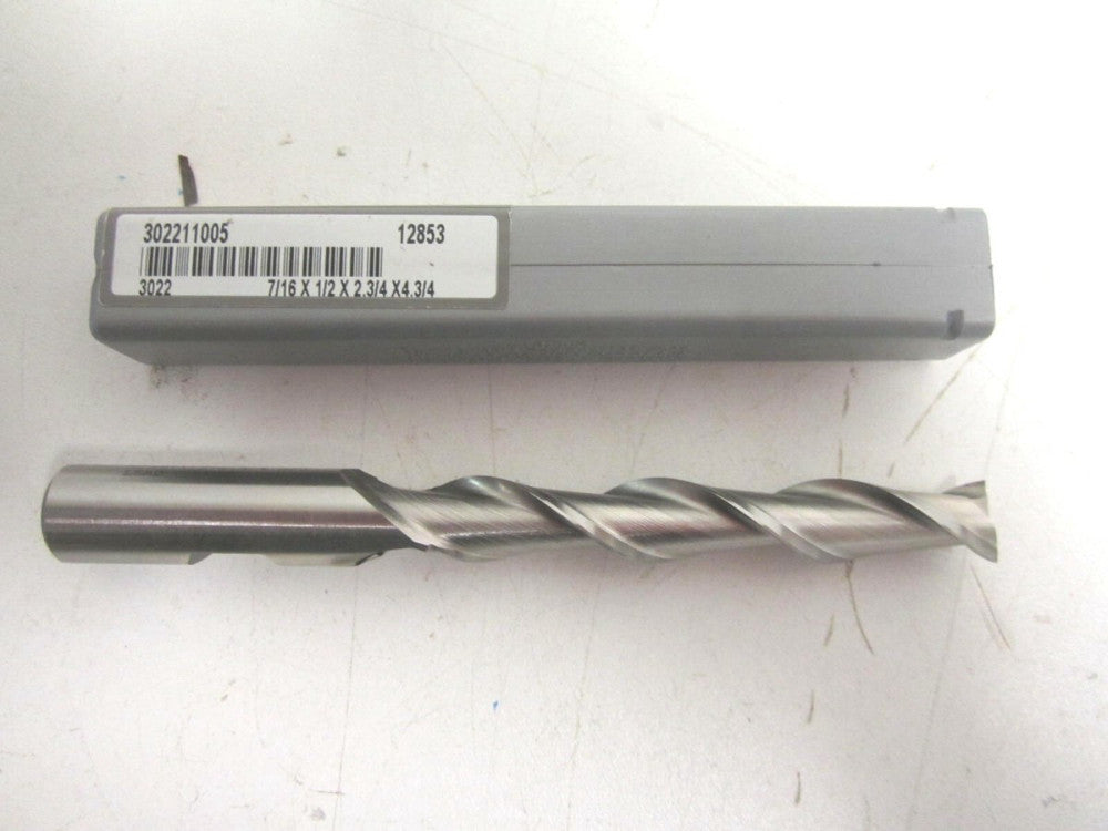 HANITA (302211005) 7/16" HSS 2F End Mill 7/16 x 1/2 x 2-3/4 x 4-3/4 