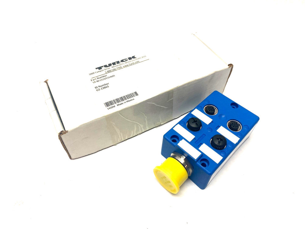 Turck VB 40-CS19/CS14685 Eurofast 4-Port Junction Box M23 Main Conn. U2-23865