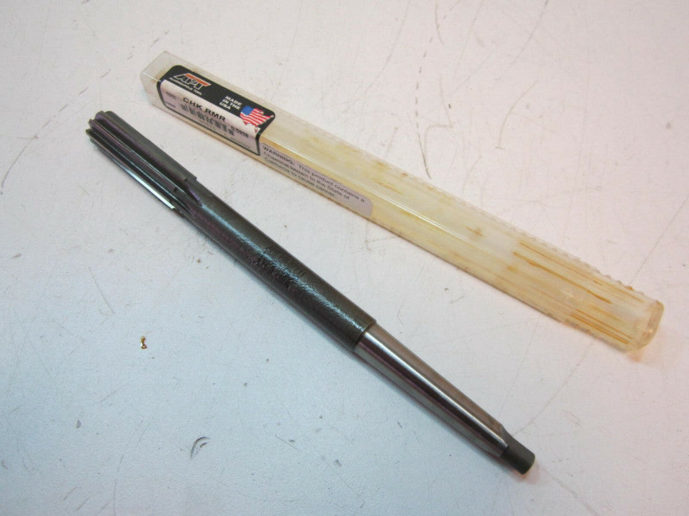 APT 19/32 1MT HSS Taper Shank Right Hand Straight Flute Chucking Reamer