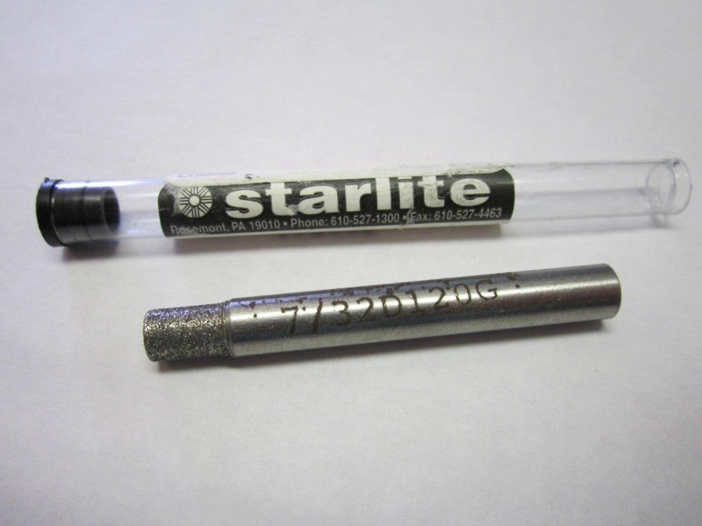 Starlite Cylinder Mounted Diamond Points 7/32" x 5/16" x 2" 120 Grit 1/4" Shank